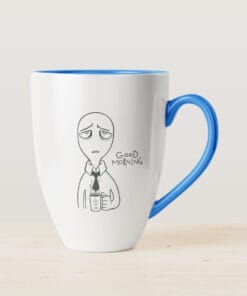 Black Printed Coffee Mug